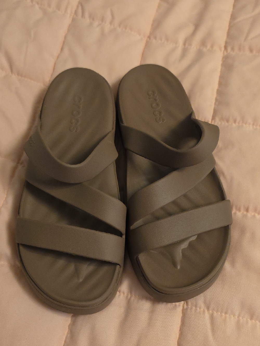 CROCS Truffle Triple-Strap Slide Sandals
